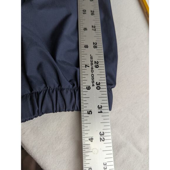 Vtge Rain jacket Navy bl Boston sailboat logo Sz S OVERSIZED Chest 46"CB Len 28" - Picture 10 of 11